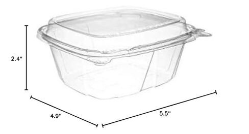 Dart CH12DED 12 oz Tamper-Resistant Clear Hinged Container with Dome Lid (Case of 200) in Saudi Arabia