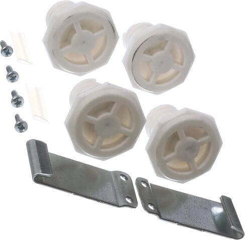 طقم تكديس ثنائي من PartsBroz W10869845 - متوافق مع Whirlpool وAmana وCrosley وMaytag غسالة ومجفف تحميل أمامي - يستبدل AP6047938، W10298318RP، PS12069913، W10298318 - مجموعة غسيل قابلة للتكديس in Saudi Arabia