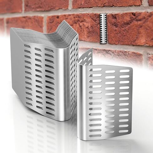 10 PCS Weep Hole Covers for Brick Walls,Stainless Steel Weep Holes Cover,Brick Weep Hole Screens,Weep Hole Inserts for Bricks,Flexible Spring Weep Hole Mesh to Keep Bugs,Critters and Pest Out in Saudi Arabia