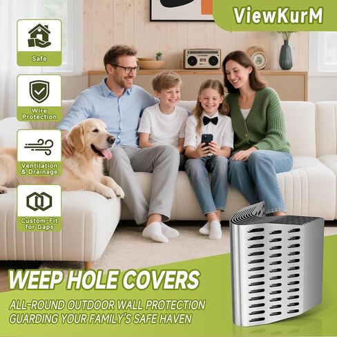10 PCS Weep Hole Covers for Brick Walls,Stainless Steel Weep Holes Cover,Brick Weep Hole Screens,Weep Hole Inserts for Bricks,Flexible Spring Weep Hole Mesh to Keep Bugs,Critters and Pest Out in Saudi Arabia