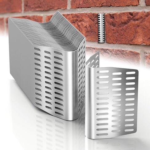 10 PCS Weep Hole Covers for Brick Walls,Stainless Steel Weep Holes Cover,Brick Weep Hole Screens,Weep Hole Inserts for Bricks,Flexible Spring Weep Hole Mesh to Keep Bugs,Critters and Pest Out in Saudi Arabia