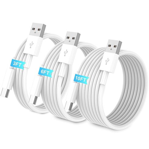 كابل USB A إلى USB C، كابل Carplay للسيارة لهاتف iPhone 17 16 15 سلك شاحن، 3 عبوات [3FT+6FT+10FT] كابل شحن USB إلى USB C لسلك Apple 17 16 15 Pro/Pro Max/Plus Type C، من أجل Pixel، Galaxy، Note in Kuwait