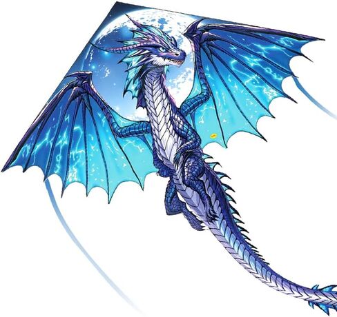 XIAOYAOJIN Dragon Kite for Kids & Adults, Easy Fly with String Reel - Perfect for Beach/Park Family Outdoor Activities, for Kites Enthusiasts in Saudi Arabia
