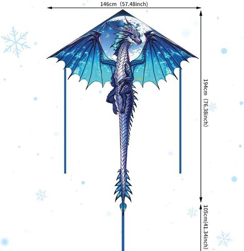XIAOYAOJIN Dragon Kite for Kids & Adults, Easy Fly with String Reel - Perfect for Beach/Park Family Outdoor Activities, for Kites Enthusiasts in Saudi Arabia