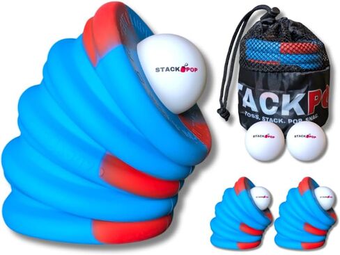 Stackpop, Blitz, Table Game, Outdoor Toss, Stack, Pop, and Catch, Outdoor Fun, Tailgating, Beach, Backyard, Football Blitz & Parties – Skilled, Active Game for Teens & Adults in Saudi Arabia