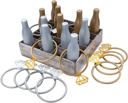 Fun Express Diamond Ring Toss Game - Bridal Shower Games for Guests & Bachelorette Party Games | Wedding Shower Activities & Carnival Games for Kids Adults | Engagement Party Favors 25 Piece Set in Saudi Arabia