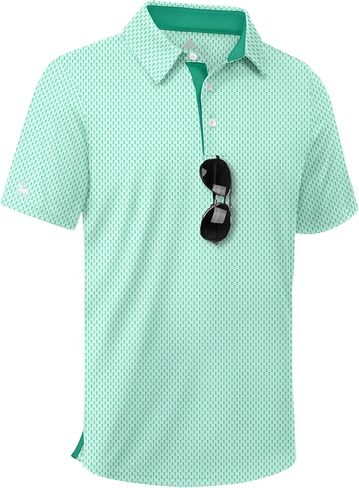 ZITY Boys Golf Polo Shirts Short Sleeve UPF 50+ Print Pattern Shirts for Youth Kids Funny School Uniform Collared T-Shirt in Saudi Arabia