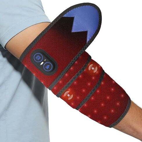Cordless Heating Pad for Arm with Red Light, Elbow Heating Massager Pad Wrap, Heated Arm Sleeve with 3 Heat & Timing Settings in Saudi Arabia