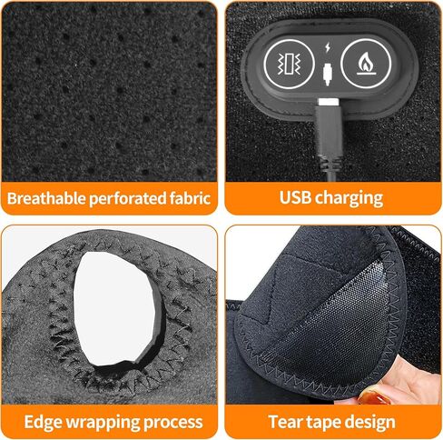 Cordless Heating Pad for Arm with Red Light, Elbow Heating Massager Pad Wrap, Heated Arm Sleeve with 3 Heat & Timing Settings in Saudi Arabia