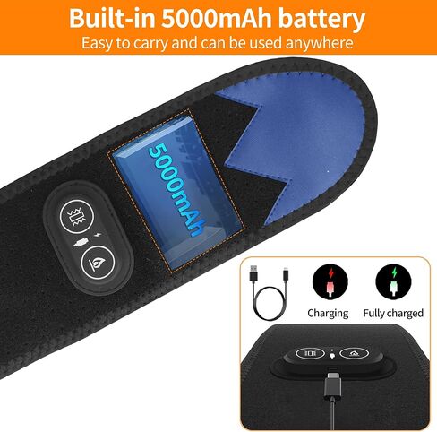 Cordless Heating Pad for Arm with Red Light, Elbow Heating Massager Pad Wrap, Heated Arm Sleeve with 3 Heat & Timing Settings in Saudi Arabia