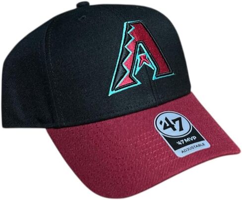 قبعة 47 MLB Arizona Diamondbacks MVP بشريط خلفي وخطاف وحلقة بلونين للرجال، مقاس واحد أسود in Saudi Arabia