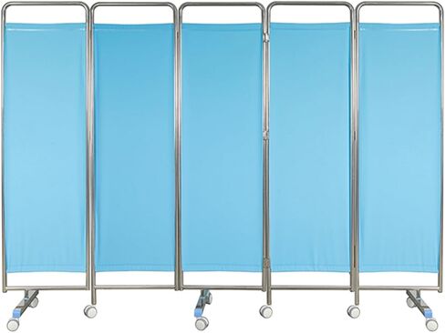 Foldable Privacy Screen,3/4/5 Panels Ward Partition,Partition Room Dividers with 360° Brake Wheels,for Hospitals Beauty Salons Office(3-Panel) in Saudi Arabia
