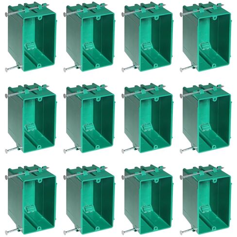 XIUTE 1Pcs Nail On 2 Gang Electrical Outlet Boxes Plastic New Work Standard Blue Switch/Outlet Wall Electrical Box 32 Cubic, ETL Certified in Saudi Arabia