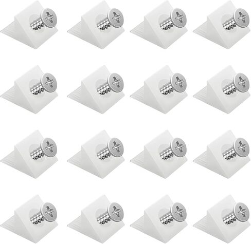 50 Pcs Drawer Angle with Screws Code Bracket Fastener, Plastic Furniture Bottom Sagging Repair Fixing Mending Wedges in Saudi Arabia