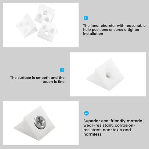 50 Pcs Drawer Angle with Screws Code Bracket Fastener, Plastic Furniture Bottom Sagging Repair Fixing Mending Wedges in Saudi Arabia