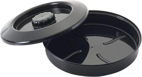 Winco Tortilla Warmer with Lid, 7-1/2" Dia x 1-7/8"H, Stackable, PP, Black, NSF in Saudi Arabia