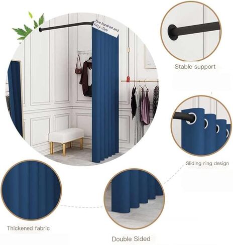 Portable Fitting Room with Privacy Curtain, Temporary Mobile Dressing Room for Clothing Store Privacy Protection Dressing Room(Purple,80cm(31in)) in Saudi Arabia