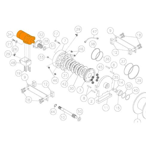 Auto Crane Motor-HYD, 15.2 CU in Displacement, Manifold Mount in Saudi Arabia