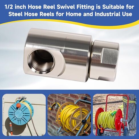 ½ inch for FXF Heavy Duty Hose Reel Swivel with Grease for Zerk Fitting Compatible with Home and Industrial Steel Hose Reel ½'' for Super Swivel, 2 Pcs in Saudi Arabia