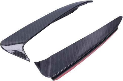 Aramox Carbon Fiber Pattern Rear Bumper Spoiler Canard Diffuser C Class W205 C180 C200, 2 Pieces, ABS Material in Saudi Arabia