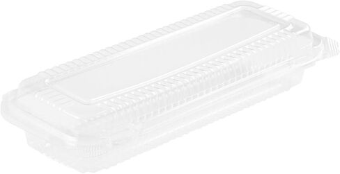 Restaurantware Plastic Clamshell Containers 100 Count 8.46 x 3.46 x 1.57 Inches Stackable Rectangular Food Packaging Hinged Lid Clear in Saudi Arabia