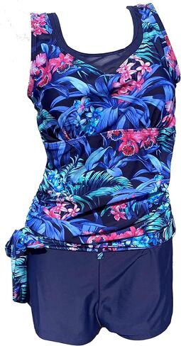 BIMEI Women's One-Piece High Neckline Pocketed Mastectomy Swimsuit 007 in Saudi Arabia