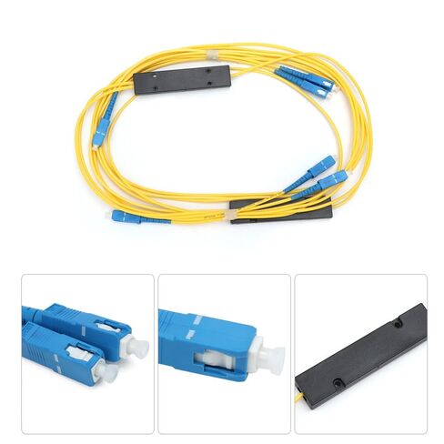 2 قطعة SC/UPC الألياف مقسم بصري 1x2/1 في 2 خارج وضع واحد الطول الموجي 1310-1550nm لتوزيع إشارة الشبكة in Saudi Arabia