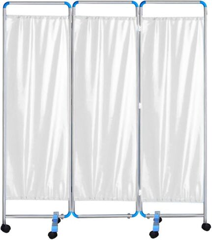 Stainless Steel Privacy Screen,3-6 Panels Ward Partition,Foldable Room Divider with 360° Wheels,for Office Beauty Salons Hospitals(Color 2,4-Panel) in Saudi Arabia