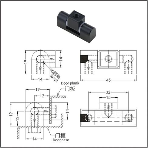 Zinc Alloy Bearing Shaft Switch Cabinet Rotary Hinge 1Pcs(B-Style) in Saudi Arabia