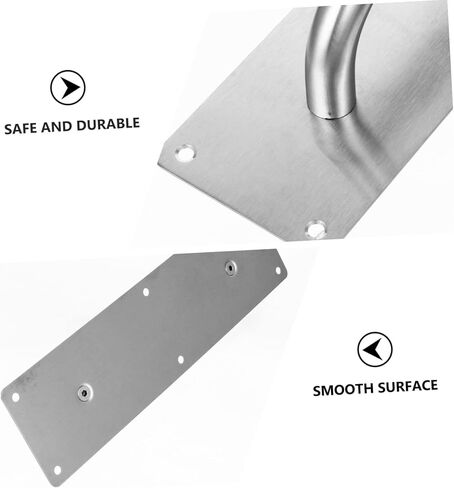 Lurrose 1set Sliding Door Pull Handle Push Plate Smooth Heavy Duty for Restaurants Bars and Public Areas in Saudi Arabia