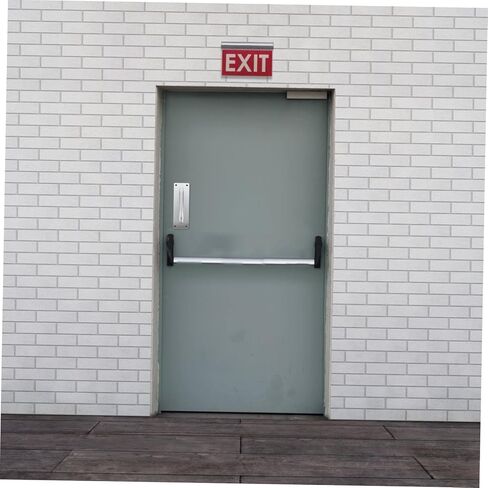 NUOBESTY 2pcs Stainless Steel Door Push Plates Fire Door Handle for High Traffic Areas Pull and Push Plate Hardware for Restaurants Commercial and Residential Use in Saudi Arabia