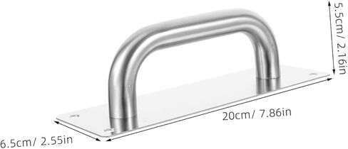 NUOBESTY 2pcs Stainless Steel Door Push Plates Fire Door Handle for High Traffic Areas Pull and Push Plate Hardware for Restaurants Commercial and Residential Use in Saudi Arabia
