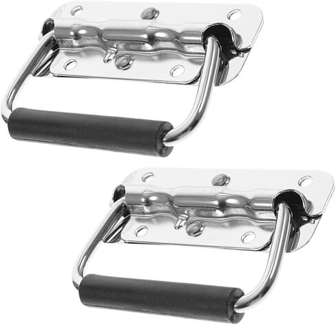 Healifty 2pcs Spring Loaded Handle for Closet Door Stainless Steel Garage Door Handles Screen Pull in Saudi Arabia