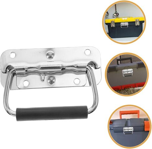 Healifty 2pcs Spring Loaded Handle for Closet Door Stainless Steel Garage Door Handles Screen Pull in Saudi Arabia