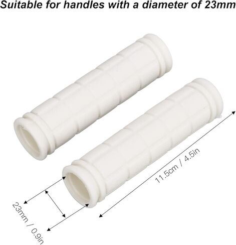 Bike Handlebar Grip Lock-On Rubber Non-Slip Grips Ergonomic Design for Mountain Road Bicycle Comfortable Riding 23mm Handlebar Diameter (White) in Saudi Arabia