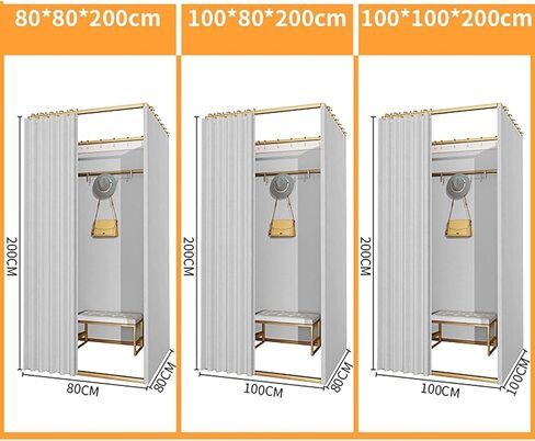 Portable Fitting Room with Shading Curtain, Foldable Privacy Dressing Room for Clothing Stores & Temporary Locker Use Dressing Room(Rojo,100x80x200cm) in Saudi Arabia