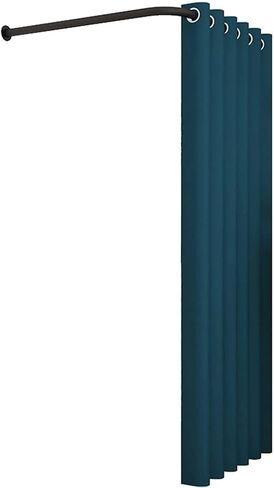 L-Type Fitting Room with Shading Curtain, Movable Privacy Screen for Clothing Stores & Temporary Locker Use Dressing Room(Dark Green,90x200cm) in Saudi Arabia