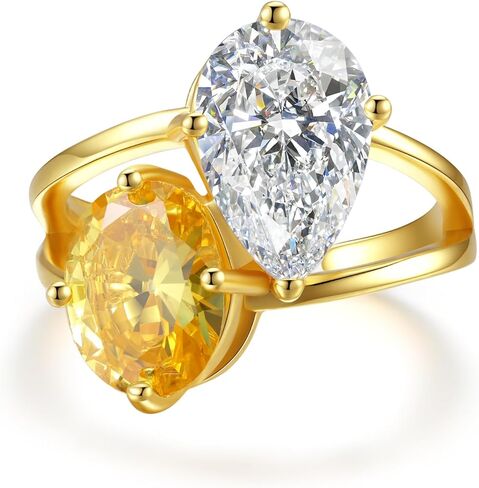 18K Gold Plated Red Flower Open Ring with Emerald for Charm Women, Fingertips Blooming in Saudi Arabia