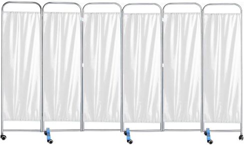 Beauty Salons Privacy Screen,3/4/5/6 Panels Ward Partition,Foldable Partition Room Dividers with 360° Brake Wheels,for Office Hospitals(Color 2,3-Panel) in Saudi Arabia