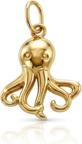 Gold Baby Octopus Charm - 10 Karat Solid Gold in Saudi Arabia