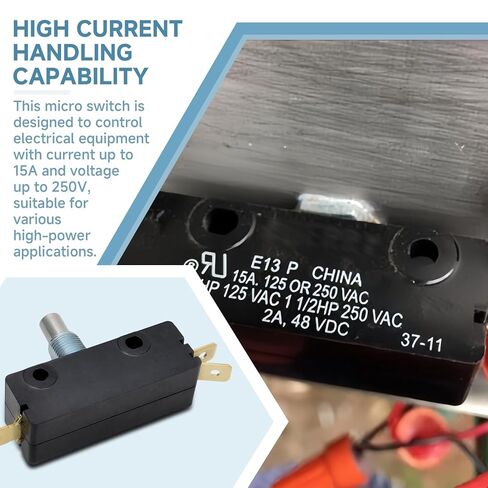 لمكبس زنبركي ميكرو سويتش متوافق مع Cherry SPDT 15A 250V، تحكم كهربائي عالي التيار والطاقة للأجهزة المنزلية والمعدات الصناعية والسيارات وأنظمة التحكم الآلي in Saudi Arabia