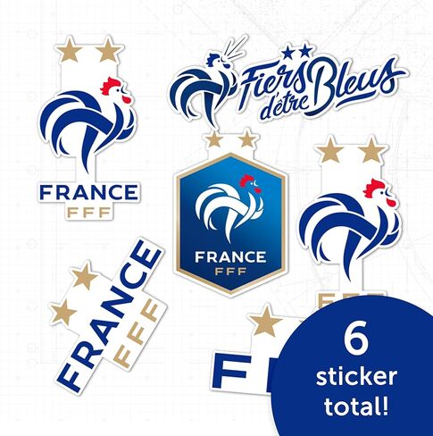 ملصق صبار الصحراء الفرنسي لكرة القدم من الفينيل FFF France Les Bleus Club لكرة القدم وزجاجة مياه للكمبيوتر المحمول ودفتر قصاصات السيارة (النوع 2-1) in Saudi Arabia