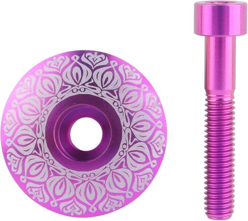 Titanium Headset Stem Top Cap, 1-1/8 Inch with Titanium Bolt M6 x 35mm, for MTB Mountain Bike Road Bicycle in Saudi Arabia