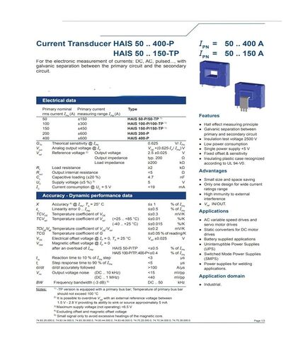 HAIS200-P محول تأثير الاستشعار الحالي 200A حلقة مفتوحة in Saudi Arabia