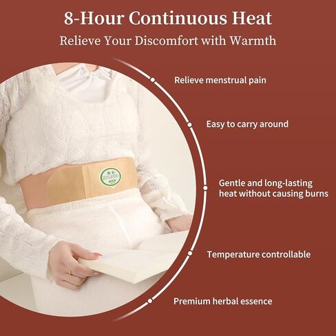 Hot Moxibustion Patches 12PCS Self-Heating Mugwort Patch Pain Relief Natural Herb Moxa Heat Pads for Neck, Waist, Shoulder,Hand,Feet, Back, Joint 艾灸贴 艾草贴 in Saudi Arabia