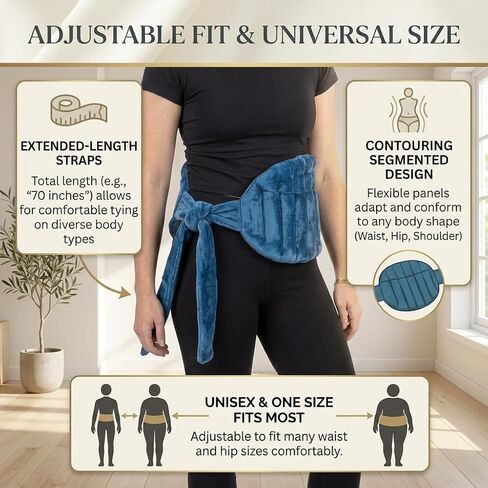Microwavable Ultimate Body Wrap – 68" x 10" Extra‑Long Moist‑Heat Heating Pad, Reusable Microwave Heat Wrap for Neck, Shoulders, Back, Abdomen & Full‑Body Relief in Saudi Arabia