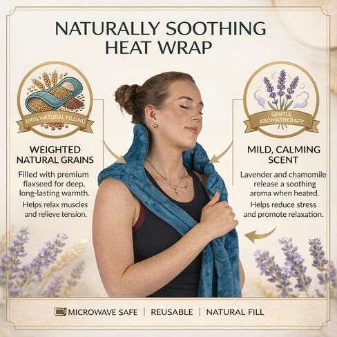 Microwavable Ultimate Body Wrap – 68" x 10" Extra‑Long Moist‑Heat Heating Pad, Reusable Microwave Heat Wrap for Neck, Shoulders, Back, Abdomen & Full‑Body Relief in Saudi Arabia