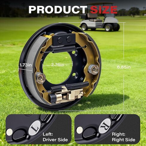 مجموعة تجميع فرامل عربة الجولف، تناسب 1996-Up EZGO TXT & Medalist، 1993-Up Yamaha G14 G16 G19 G20 G21 G22، OEM# 70998-G01، 70998-G02 in Kuwait
