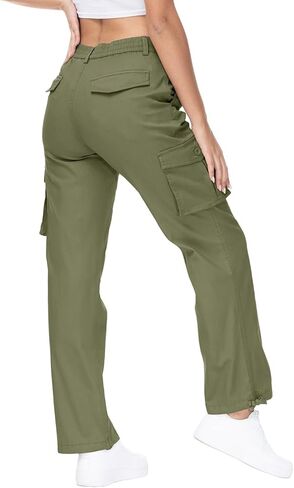 Gopune Women's Hiking Cargo Pants Lightweight Outdoor Travel Work Casual Cotton Pants with 7 Pockets in Saudi Arabia
