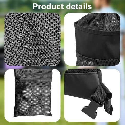 Golf Push Cart Accessories - Golf Storage Bag and Organizer for Universal Cart with Drawstring Closure, 3 Adjustable Buckles & Inner Mesh Pocket for Golf Balls, Oxford Cloth & Mesh Construction in Saudi Arabia